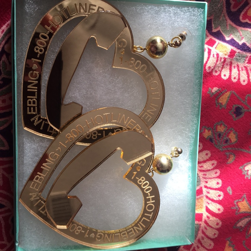 1800 hotline bling drake hoop earrings gold plated